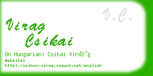 virag csikai business card